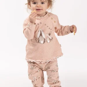 Pijama estampado sem carda bebé menina 2384
