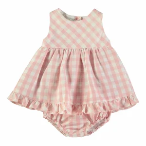 Conjunto Vestido Esmeralda Vichy Rosa