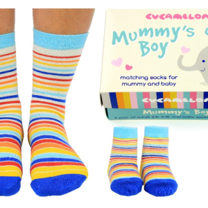 Meias Duo Mamã e Eu (Bebé Menino) – Conjunto 2 Pares com Caixa Presente