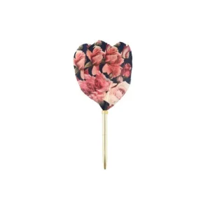 Caneta com Pena Padrão Rosas