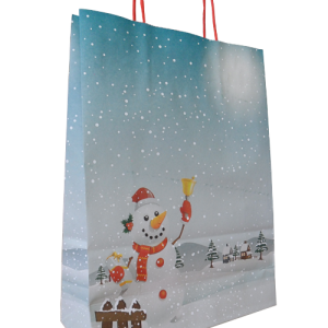 Saco de papel Natal “boneco de neve”